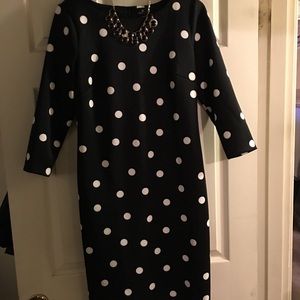 Black and white polka dot dress